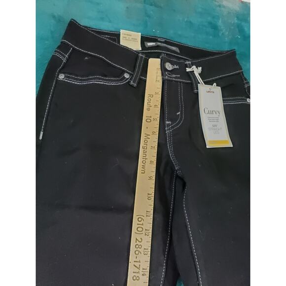 Levis 529 Jeans Size 4 Womens Black Pants Stretch Low Rise Curvy Straight NWT - Picture 10 of 16